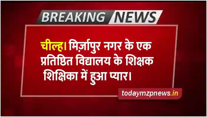 A teacher and a teacher of a reputed school of Mirzapur city fell in love
