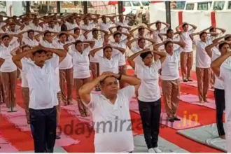 Grand celebration of the 11th International Yoga Day at the Police Line