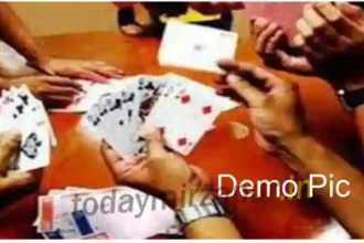 Madihan Police arrested four people including forty thousand cash from a gambling den